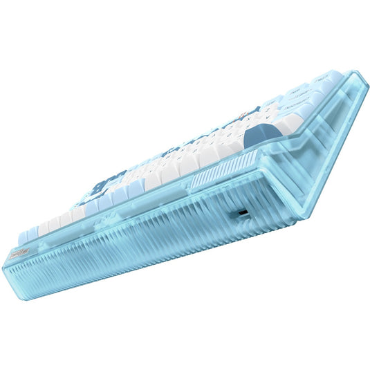 Iqunix og80 wintertide wireless mechanical keyboard, gaming toetsenbord (lichtblauw, us lay-out, iqunix moonstone turbo, rgb leds, 80% (tkl), hot-swappable, pbt, 2.4ghz | bluetooth 5.1 | usb-c)