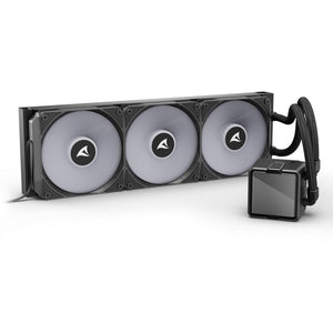 Sharkoon s100 argb waterkoeling (zwart, 4-pins pwm fan-connector)