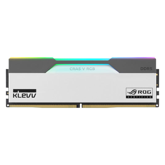 Klevv cras v rgb rog 32 gb ddr5-6200 (2x 16 gb) werkgeheugen (wit, kd5agua80-62b320p, xmp, expo)
