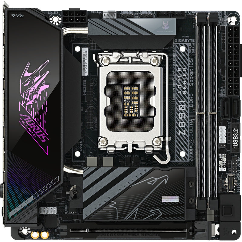 Load image into Gallery viewer, Gigabyte z890i aorus ultra socket 1851 moederbord (raid, 2.5gb-lan, wi-fi 7, bt, sound, mini-itx)
