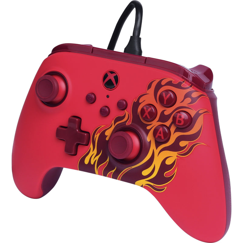 Load image into Gallery viewer, Powera advantage controller met kabel voor de xbox series x|s - rood vuur (rood, xbox series x|s, xbox one, pc)
