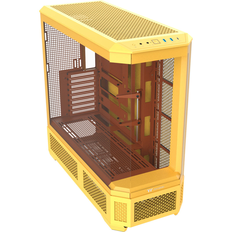 Load image into Gallery viewer, Thermaltake view 600 tg butter caramel big tower behuizing (geel | 2x usb-a | 1x usb-c | tempered glass)
