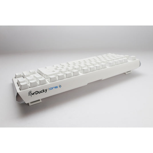 Ducky one 3 classic pure white tkl, toetsenbord (wit, us lay-out, cherry mx speed silver, rgb led, double-shot pbt, hot-swappable, quack mechanics, 80%)