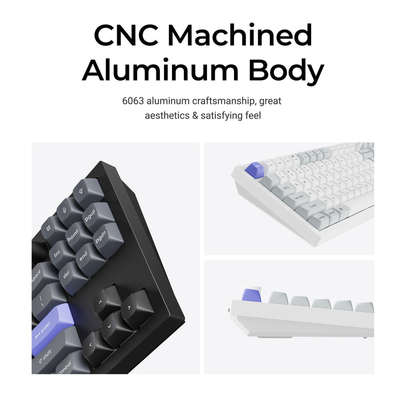 Load image into Gallery viewer, Keychron q3 he 8k magnetic switch keyboard (zwart, us lay-out (qwerty), ultra-fast lime, 80% (tkl) , rgb, hot swap, 8k)
