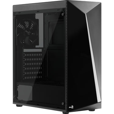 Aerocool shard midi tower behuizing (zwart | 3x usb-a | rgb | window)