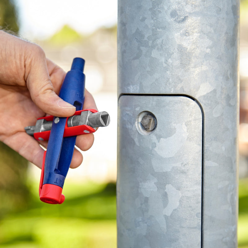 Load image into Gallery viewer, Knipex stiftschakelkastsleutel 00 11 07 dopsleutel (blauw rood, lengte 145 mm)

