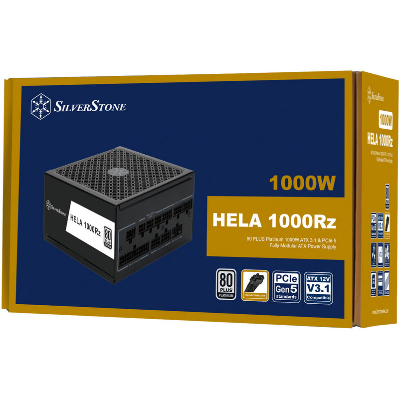Load image into Gallery viewer, Silverstone hela 1000rz modulaire 1000 watt voeding (zwart, 1x 12v-2x6, 5x pcie)
