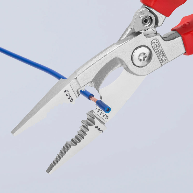 Load image into Gallery viewer, Knipex elektro installatietang 13 96 200 t (rood geel)

