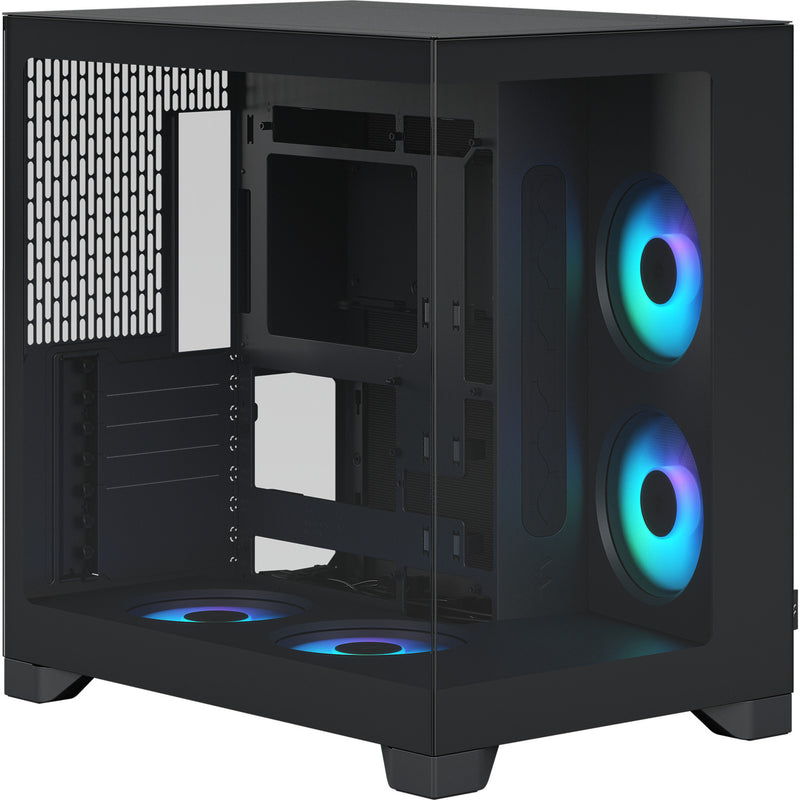 Afbeelding laden in galerijviewer, Fractal design pop 2 vision rgb midi tower behuizing (zwart | 1x usb-a | 1x usb-c | rgb | tempered glass)
