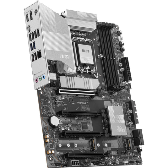 Msi pro b860-p socket 1851 moederbord (zilver, raid, 5gb-lan, sound, atx)