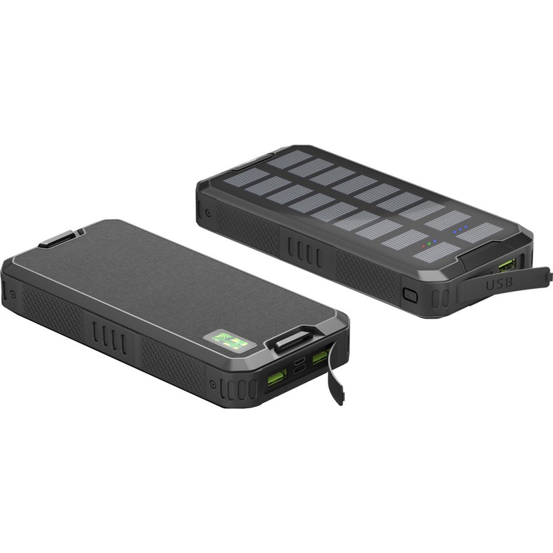 Load image into Gallery viewer, Goobay outdoor solar power bank 20,000 mah with power delivery powerbank (zwart)
