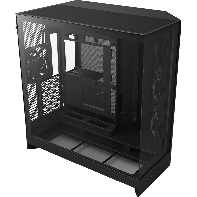 Load image into Gallery viewer, Nzxt h9 flow midi tower behuizing (zwart (mat) | 2x usb-a | 1x usb-c | tempered glass)
