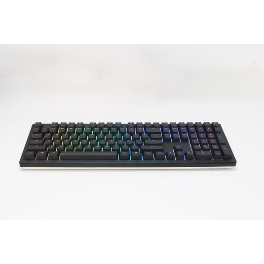 Ducky zero 6108 classic black rgb mechanisch gaming toetsenbord (zwart, us lay-out (qwerty), cherry mx2a red, 100%, rgb leds, double-shot pbt, hot swap, 2.4ghz | bluetooth | usb-c)