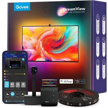Govee h6199 dreamview t1 tv achtergrondverlichting sfeerverlichting (5 meter, rgbic, wifi, bluetooth, voor 75 - 85 inch tv's)
