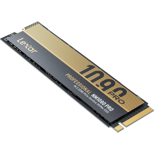 Lexar nm1090 pro 4 tb ssd (zwart goud, m.2 2280, pcie gen 5x4)