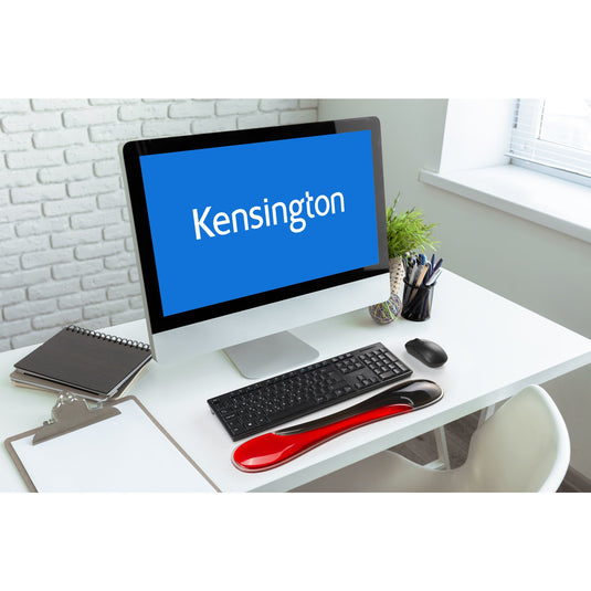 Kensington slim duo gel keyboard wrist rest polssteun (rood zwart)