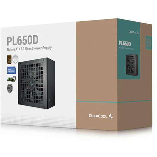 Deepcool pl650d 650 watt voeding (zwart, 1x 12v-2x6, 2x pcie)