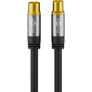 Goobay tv antennekabel (zwart, 10 meter, 135 db)