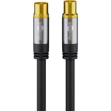 Goobay tv antennekabel (zwart, 10 meter, 135 db)