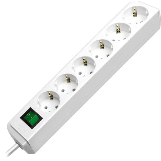 Brennenstuhl eco-line stekkerdoos 6x stekkerdoos (wit, 1159520015, voor 6 stekkers)