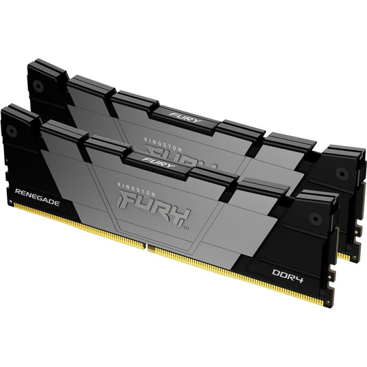 Kingston fury 32 gb ddr4-3600 kit werkgeheugen (zwart, kf436c16rb12k2 32, renegade, xmp)