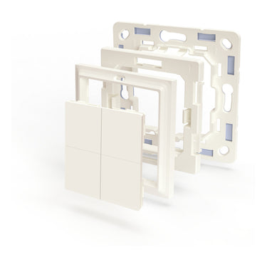 Shelly blu wall switch 4 + gira merten adapter schakelaar (wit, bluetooth 4.2)