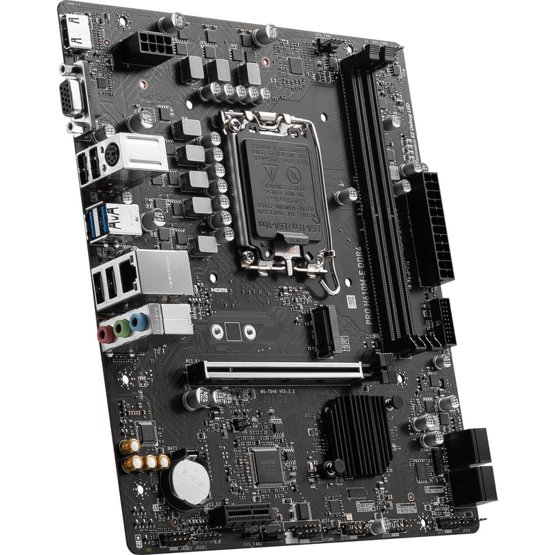 Load image into Gallery viewer, Msi pro h610m-e ddr4 socket 1700 moederbord (zwart, gb-lan, sound, µatx)
