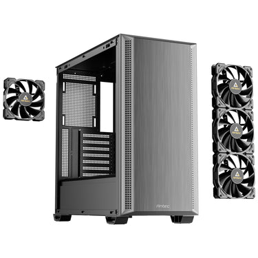 Antec p7 s midi tower behuizing (zwart zilver | 2x usb-a | 1x usb-c)