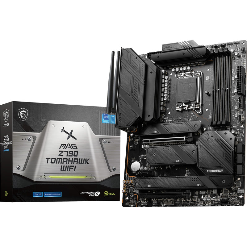 Load image into Gallery viewer, Msi mag z790 tomahawk wifi socket 1700 moederbord (zwart, raid, 2.5 gb-lan, wi-fi 6e, bt, sound, atx)
