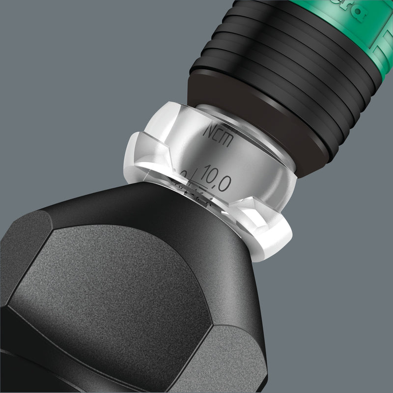 Load image into Gallery viewer, Wera serie 7400 kraftform instelbare momentschroevendraaier draaimomentsleutel (zwart groen, 1.2 tot 3.0 nm, met rapidaptor snelwisselhouder)
