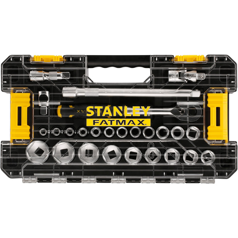 Load image into Gallery viewer, Stanley fatmax 1 2 l pro-stack doppenset 1 2 fmmt98103-1 dopsleutel (zwart geel, 26 delig)
