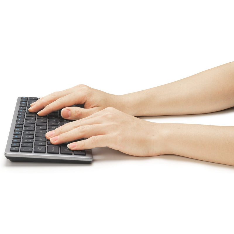 Load image into Gallery viewer, Kensington kb435 eq rechargeable multi-device compact keyboard (grijs, us-international lay-out (qwerty), scissor switches, 80% (tkl), usb, 2,4 ghz, bluetooth 5.4)
