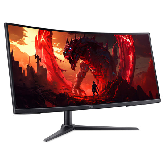 Acer nitro xz340cur x2 34 curved ultrawide gaming monitor (zwart, 2x hdmi, 2x displayport, audio, amd freesync, 200 hz)