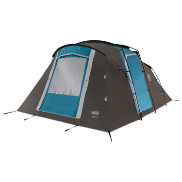 Coleman vespucci 4 tent - 4 persoons tunneltent – uv guard spf50 zonbescherming – ventilatie – geïntegreerd grondzeil - grijs blauw