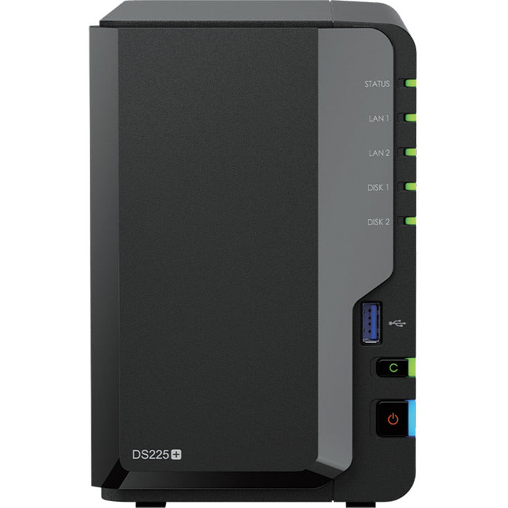 Load image into Gallery viewer, Synology diskstation ds225+ nas (zwart, 1x 1gbe lan, 1x 2.5gbe lan, 2x usb 3.2 gen 1)
