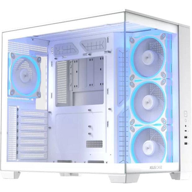 Load image into Gallery viewer, Asus a32 plus midi tower behuizing (wit | 2x usb-a | 1x usb-c | rgb | tempered glass)
