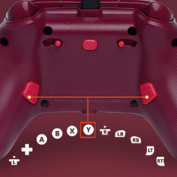 Load image into Gallery viewer, Powera advantage controller met kabel voor de xbox series x|s - rood vuur (rood, xbox series x|s, xbox one, pc)
