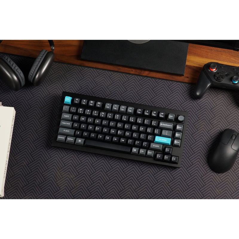 Load image into Gallery viewer, Keychron q1 ultra-m4 8k wireless custom mechanical keyboard (zwart, us lay-out (qwerty), silk pom banana, 75%, rgb, hot swap, 8k, 2.4 ghz | bluetooth 5.2 | usb-c)

