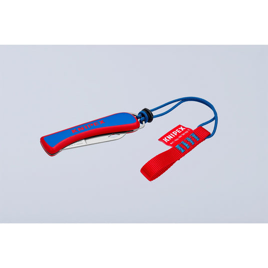 Knipex electriciën zakmes 16 20 50 sb (rood blauw, lengte 120mm)