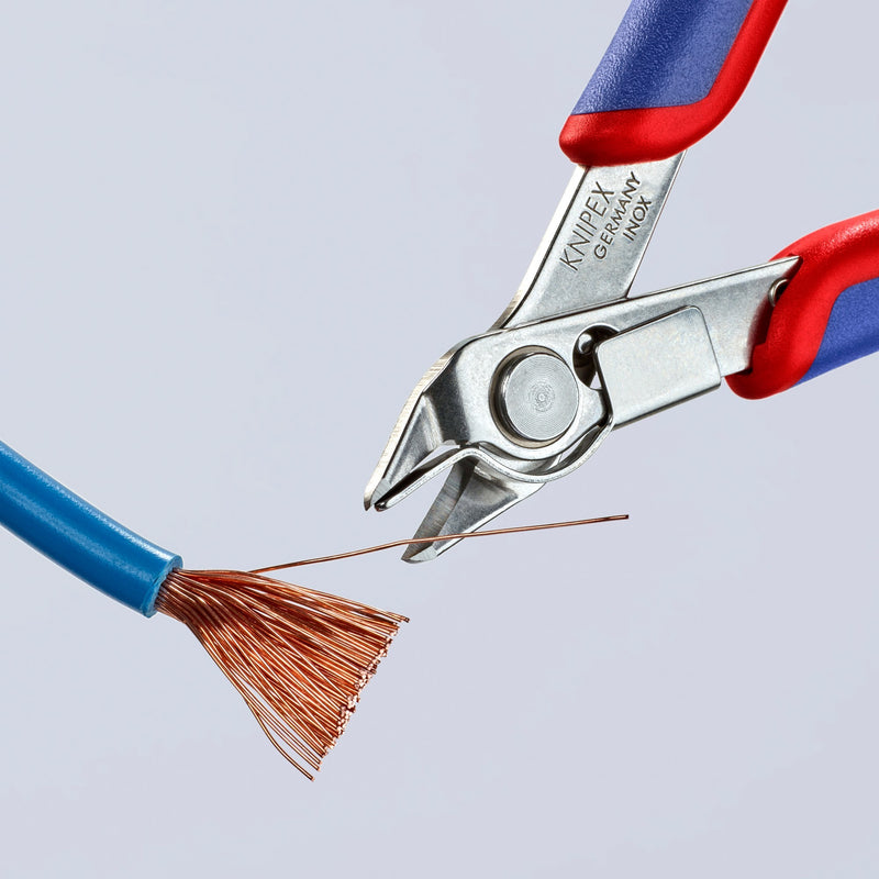 Load image into Gallery viewer, Knipex electronic super knips 78 13 125 elektronica-tang (rood blauw)
