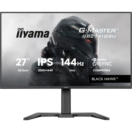 Iiyama g-master black hawk gb2741qsu-b1 27 gaming monitor (zwart, hdmi, displayport, 2x usb-a, usb-b, 144 hz)