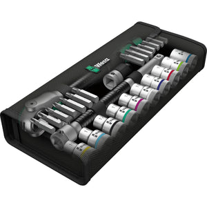 Wera 8100 sc 6 zyklop speed-ratelset, 1 2 -aandrijving gereedschapsset (zwart groen, 28-delig)