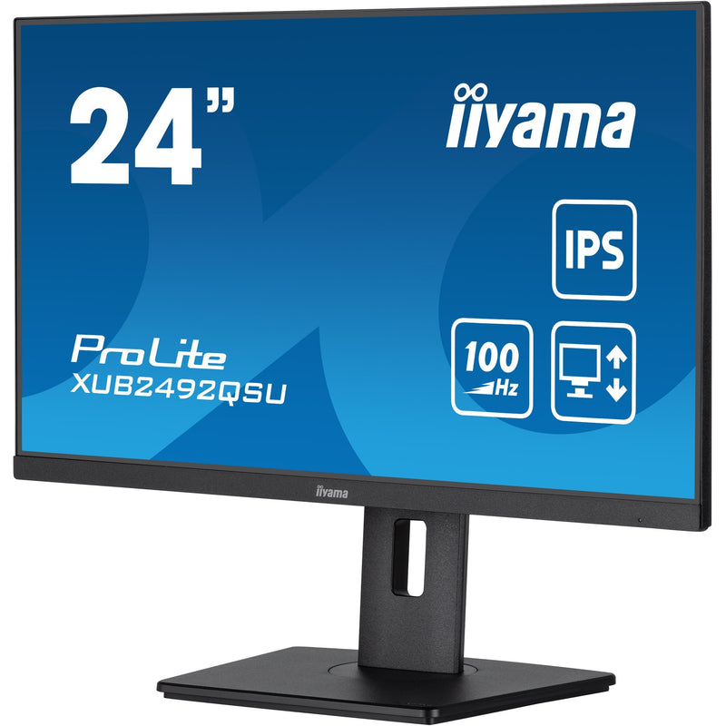 Load image into Gallery viewer, Iiyama prolite xub2492qsu-b1 23.8 monitor (zwart (mat), hdmi, displayport, 3x usb-a, usb-c)
