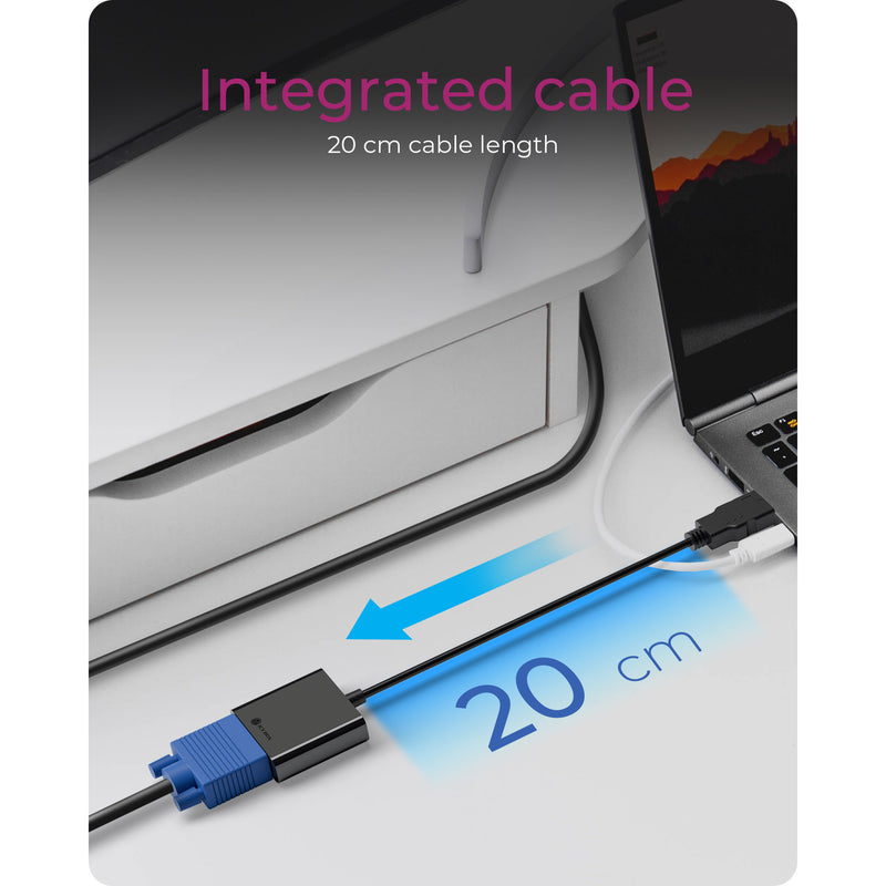 Load image into Gallery viewer, Icy box ib-ac502a hdmi naar vga adapter (zwart)
