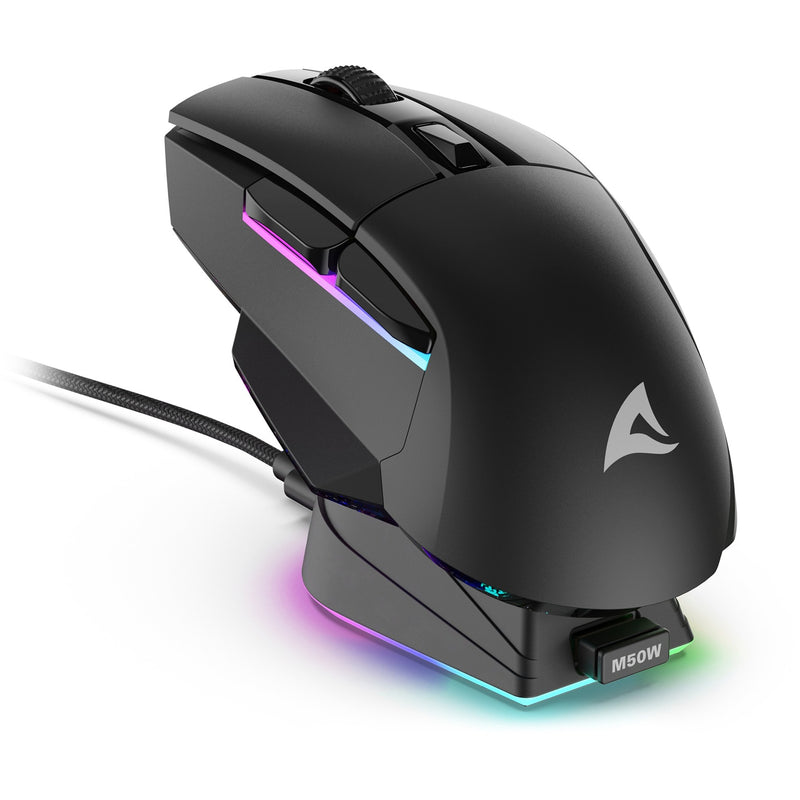 Load image into Gallery viewer, Sharkoon skiller sgm50w gaming muis (zwart, 400 - 6400 dpi, rgb leds)
