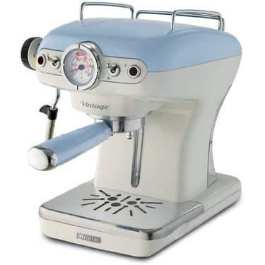 Ariete vintage espressomachine 1389 15 (lichtblauw wit)
