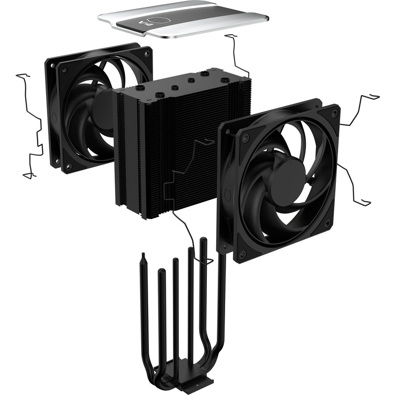 Load image into Gallery viewer, Cooler master v4 alpha 3dhp black cpu-koeler (zwart)
