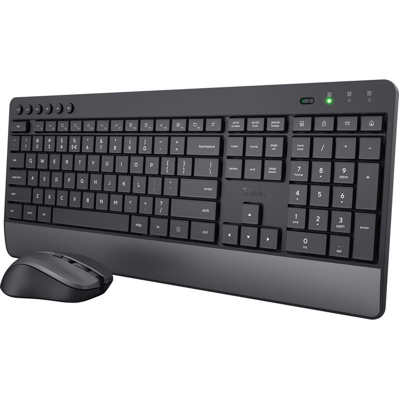 Load image into Gallery viewer, Trust trezo comfort draadloze toetsenbord- en muisset desktopset (zwart, us lay-out (qwerty), 100%)

