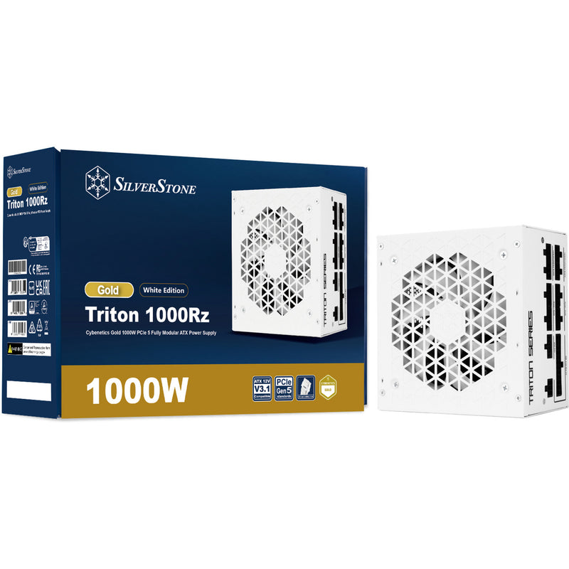 Load image into Gallery viewer, Silverstone triton 1000rz modulaire 1000 watt voeding (wit, 1x 12v-2x6, 4x pcie)
