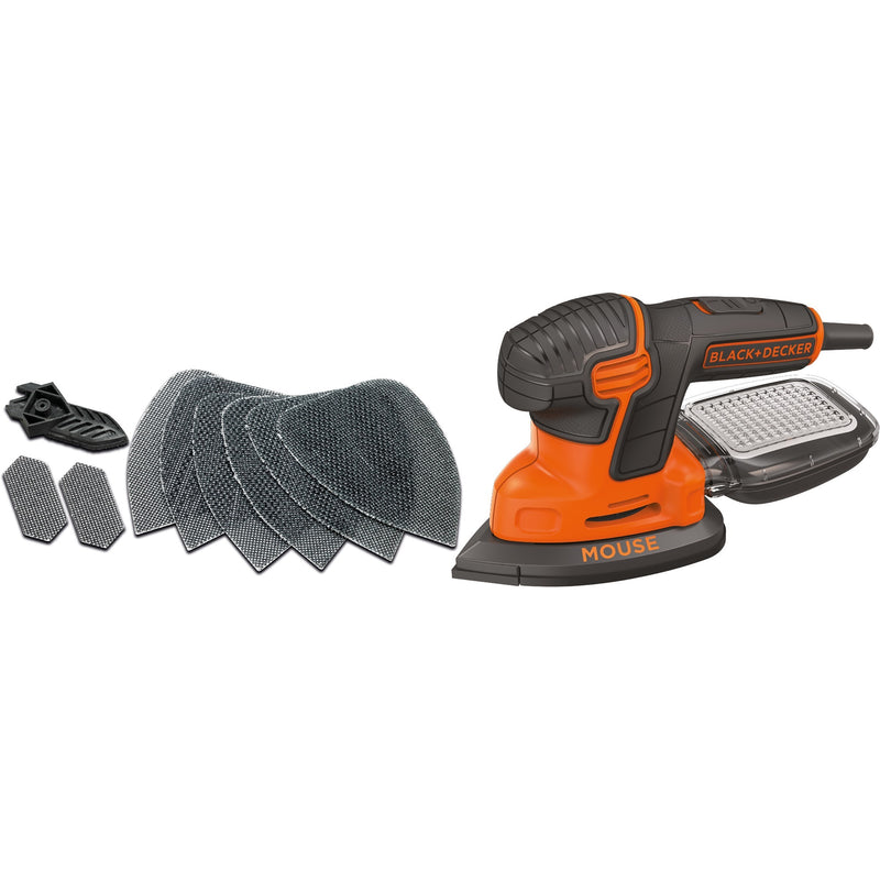 Load image into Gallery viewer, Black+decker 120 watt mouse detailschuurmachine ka2500k-qs deltaschuurmachine (oranje zwart, accessoires en koffer inbegrepen)

